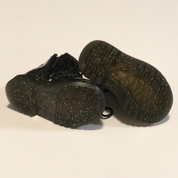 New Toddler Dr Martens black sparkle combat boots - size 4 - Picture 6 of 8